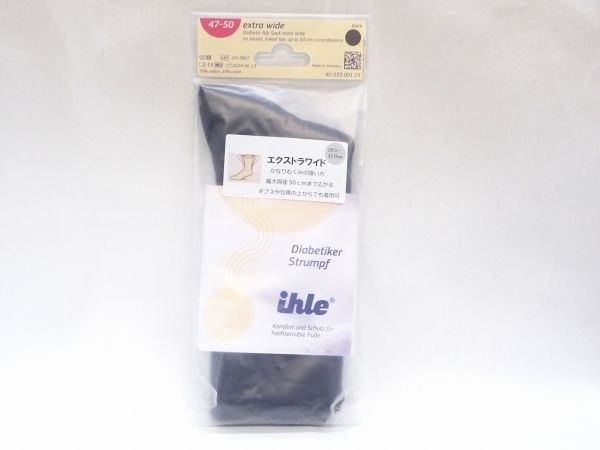 ihle イーレソックス 835619 EXTRA WIDE eu47-50 BL